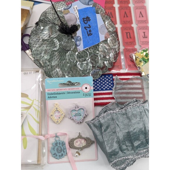 Craft Lot Confetti, Alphabet Stickers, Jewelry Making, Cards Misc. Over 4 Pounds - Picture 4 of 15